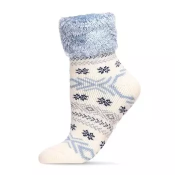 Носки для кабины Fair Isle с плюшевой подкладкой MeMoi, цвет Ivory