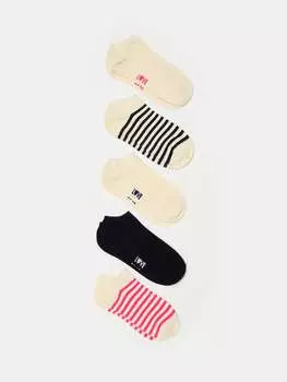 Носки для кроссовок из пяти пар Ovs, цвет white/black
