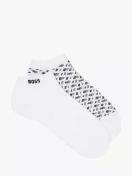 Носки для кроссовок с монограммой HUGO BOSS, цвет White/Grey