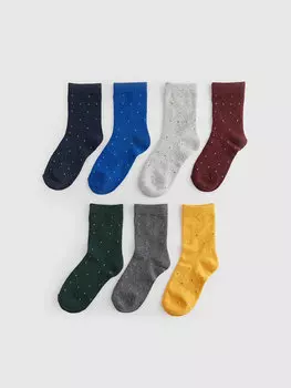 Носки для мальчика в горошек, набор из 7 шт. LCW Kids