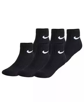 Носки для малышей, 6 пар, до щиколотки Nike, черный