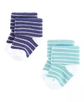 Носки для новорожденных и махровые носки из хлопка для маленьких мальчиков, цвет «Серый кит» Hudson Baby, серый