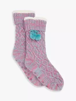 Носки для отдыха Diamond Cable John Lewis, синий/розовый