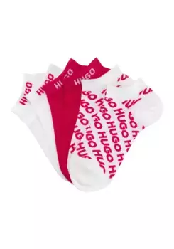 Носки для отдыха HUGO Underwear "3P AS UNI LOGO CC W", с надписью HUGO, белый
