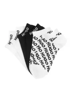 Носки для отдыха HUGO Underwear "3P AS UNI LOGO CC W", с надписью HUGO, черный