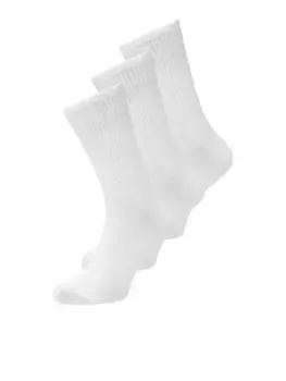 Носки для отдыха Jack & Jones "JACCHARLES TENNIS SOCK 3 PACK NOOS" (упаковка, 3 пары), белый