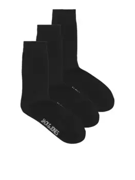 Носки для отдыха Jack & Jones "JACRAFAEL SOCKS 3 PACK NOOS" (упаковка, 3 пары), черный