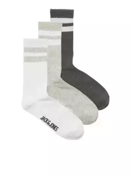 Носки для отдыха Jack & Jones "JACTRAVIS TENNIS SOCK 3 PACK NOOS" (упаковка, 3 пары), белый
