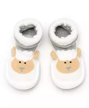 Носки для первой прогулки для маленьких девочек и мальчиков Little Lamb - Хизер Грей Komuello, серый