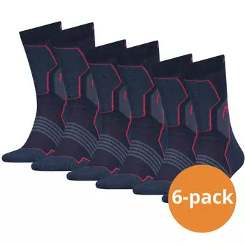 Носки Head для походов унисекс 6 шт, темно-синий
