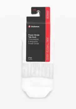 Носки для тренировок POWER STRIDE TAB 3 PACK lululemon, белый