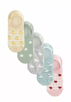 Носки для тренировок SPRING ANIMALS PRINT INVISIBLE 5 PACK Next, розовый