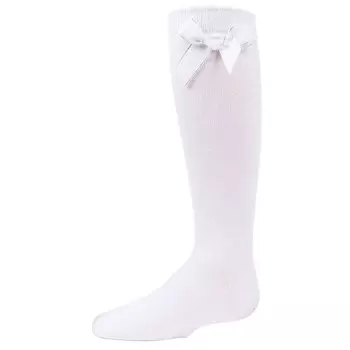 Носки до колена из смеси хлопка Sweet Bow MeMoi, белый