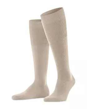 Носки до колена из смеси шерсти мериноса Airport Falke, цвет Tan/Beige
