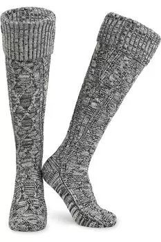 Носки до колена с косами CityComfort, черный