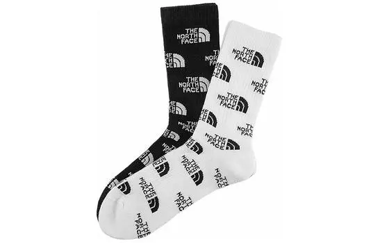 Носки до колена унисекс THE NORTH FACE, цвет 2 Pack (Black and White)