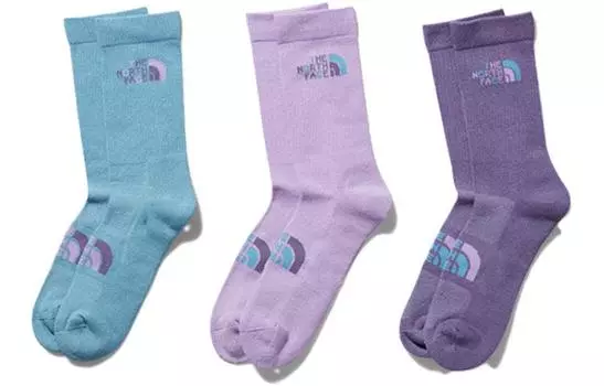 Носки до колена унисекс THE NORTH FACE, цвет 3 double packs (Aurora Blue + Twilight + Sunrise Pansy)