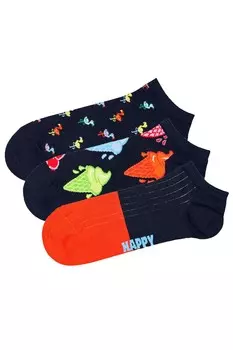 Носки до щиколотки — 3 пары Happy Socks, синий