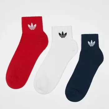 Носки до щиколотки adicolor (3 шт.) adidas Originals, цвет night indigo/white/better scarlet