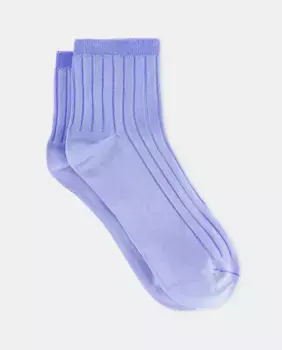 Носки до щиколотки из вискозы в рубчик Soxland, синий