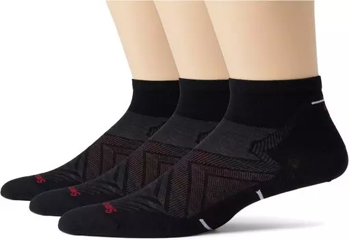 Носки до щиколотки Run Zero Cushion, 3 пары Smartwool, черный