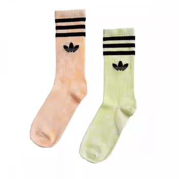 Носки до середины голени с принтом тай-дай, унисекс, 2 шт Adidas Originals, 2 Pack (Orange+Green)