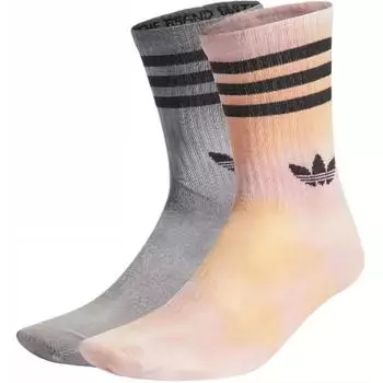 Носки до середины голени унисекс, 2 пары Adidas Originals, 2 Pack (Pure Quality Gray/Black)