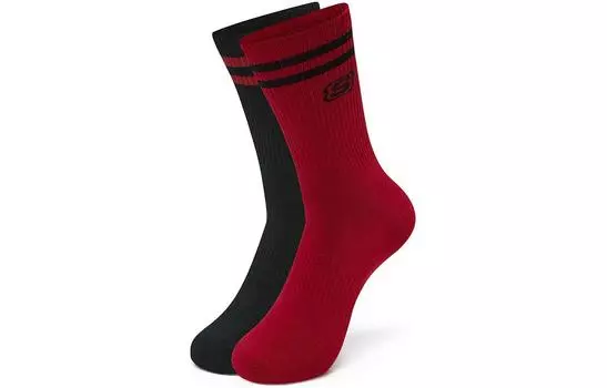 Носки до середины голени унисекс, 2 шт Skechers, 2 Pack (Black/Dark Red/042W)