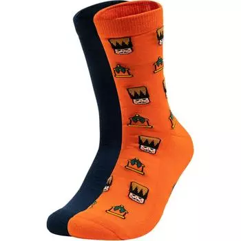 Носки до середины голени унисекс, 2 шт Adidas Neo, 2 Pack (Orange+Blue)