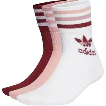 Носки до середины голени унисекс, 3 пары Adidas Originals, 3-Pack (White+Purple+Dark Red)