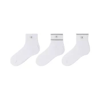 Носки до середины голени унисекс, 3 пары Champion, Black Patchwork (Small Clogo Mid-Calf Socks-3 Pack)