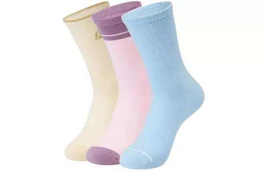 Носки до середины голени унисекс, 3 пары Skechers, 3 Pack (Light Sand Yellow/Phlox Purple/Cashmere Blue/03XN)