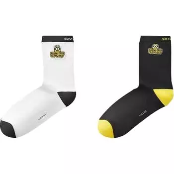 Носки до середины голени x Minions, 2 шт. в упаковке унисекс Skechers, 2 Pack (White/Black)-05MZ