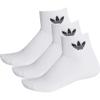 Носки до середины щиколотки Originals adidas Originals, цвет Wei/Wei/Schwarz