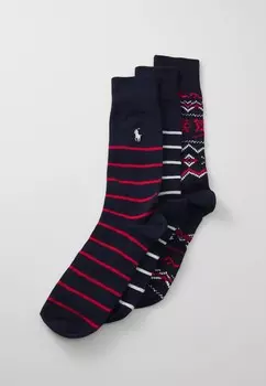 Носки DOWNHILL CREW GIFT BOX UNISEX 3 PACK Polo Ralph Lauren, мультиколор