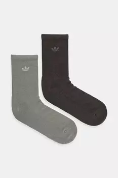 Носки двухцветные 2 пары Adidas Originals, зеленый