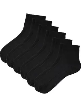 Носки Erwin Mller Unisex Kurz 6 Paar, черный