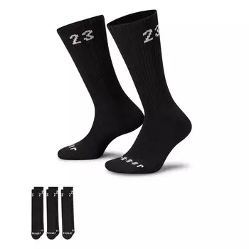 Носки Essentials Crew, 3 пары Nike, черный