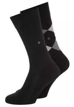 Носки EVERYDAY ARGYLE MIX 2-PACK ONE-SIZE Burlington, цвет black
