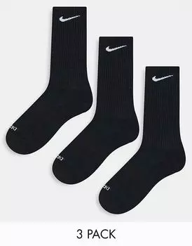 Носки Everyday Cushioned Plus, 3 пары, черный цвет Nike Training