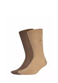 Носки EVERYDAY ICONS CREW 2 PER PACK Adidas Originals, цвет Warm Sandstone Earth Strata