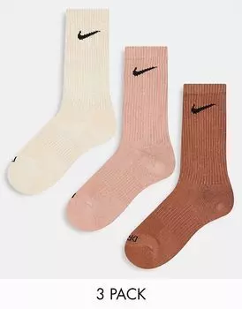 Носки Everyday Plus Cushioned, 3 пары, натуральный цвет Nike Training