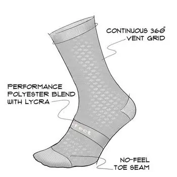 Носки Evo Mont Ventoux 6 дюймов DeFeet, цвет Hi-Vis Yellow