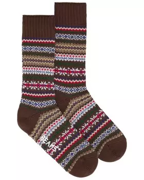 Носки Fair Isle Beams Plus, цвет Brown Base