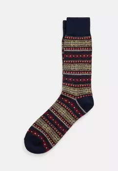 Носки FAIR ISLE BOOT SOCKS Polo Ralph Lauren, темно-синий