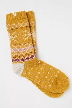 Носки Fatface fairisle с супермягким узором Fat Face, желтый