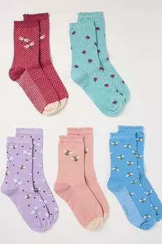 Носки Fatface от насекомых 5 шт Fat Face, красный