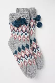 Носки Fatface с узором Fairisle Fat Face, серый