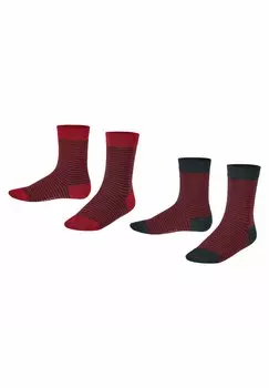 Носки FINE STRIPE 2-PACK WITH PATTERN Esprit, цвет red