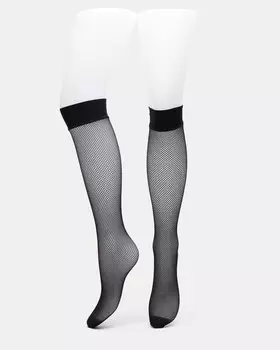Носки Fishnet Knee High Socks Steve Madden, черный